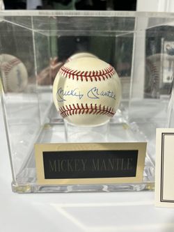 Mickey Mantle signed baseball with COA