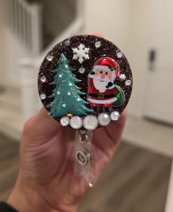 Santa Christmas Badge Reel