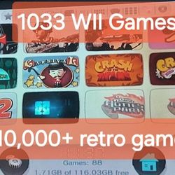 2tb Nintendo Wii Hard Drive & 32gb Sd Card With 1,033 Wii Games & 10,000+ Reto Games 