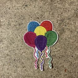 Rainbow Balloon Bunch Embroidered Patch