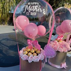 Arrangement Mothersday Artificial Flowers W Choclate