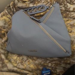 Faux Leather Geometrical Hobo Bag (Calvin Klein)