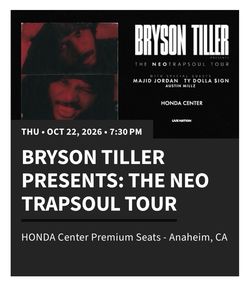 Bryson Tiller Neo Trapsoul Tour Ticket