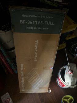 Full sized bed frame brand new still in box
