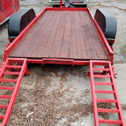 Trade this awesome construction trailer with a new winch