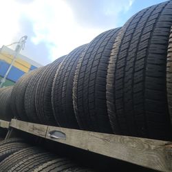 275 60 20 (4) used tires NO hidden fees FREE installation