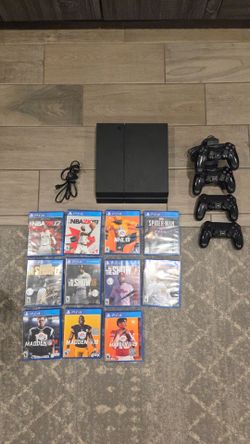 PS4 Console Bundle with 4 Controllers & 11 Games - Perfect Multiplayer Setup