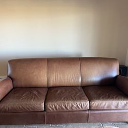 Pottery Barn Leather Sofa