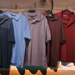Men's Size Medium Polo Style Shirts -Brand Names