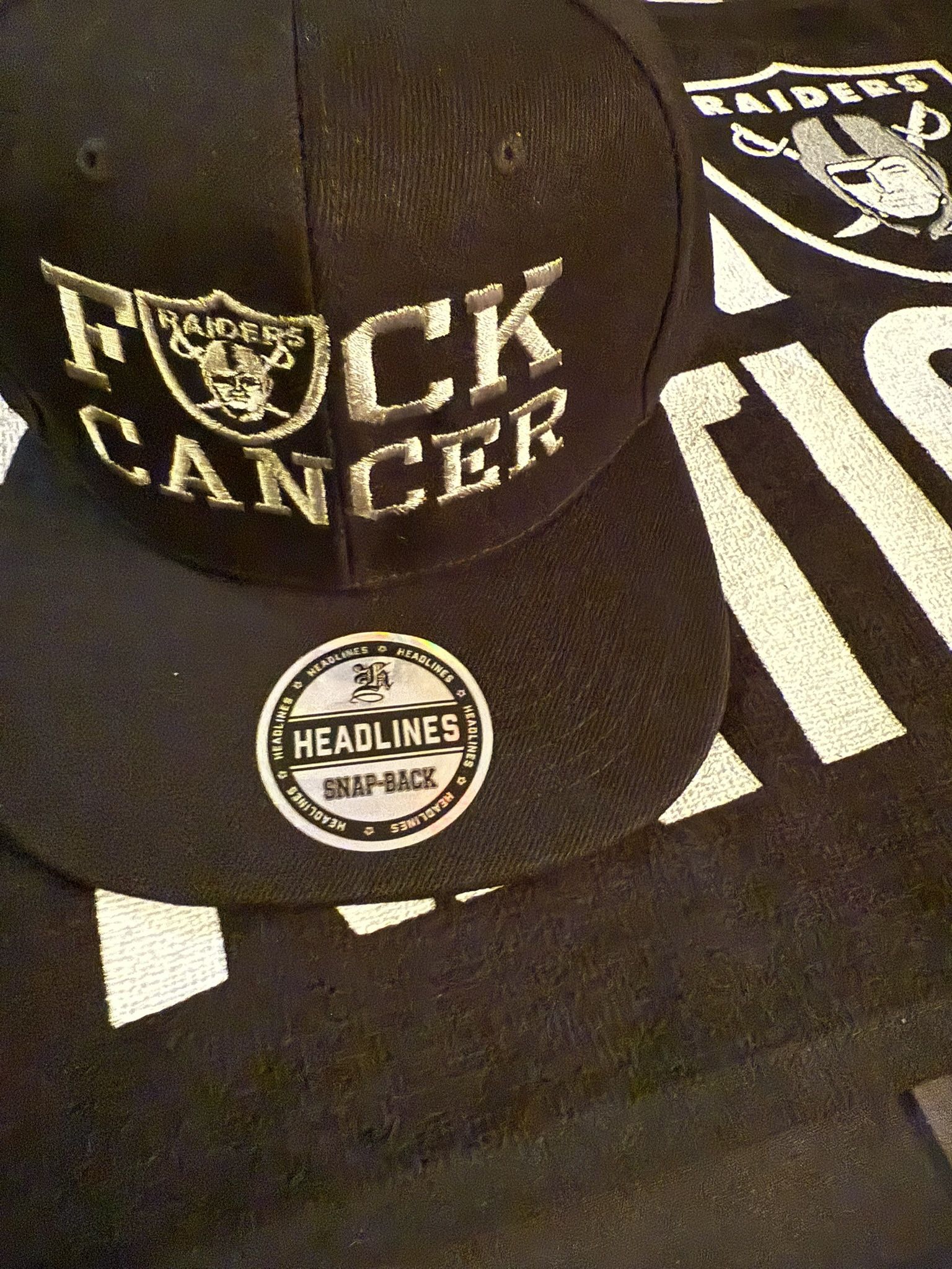 RAIDERS F CANCER EMBROIDERED HAT