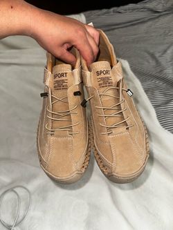 Beige Suede Sport Casual Sneakers