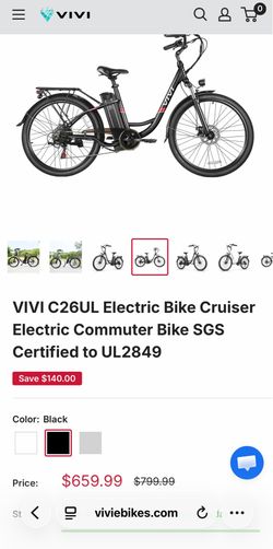 2023 VIVI C26 Electric Bike – 48V E-Bike 450OBO
