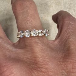New CZ Sterling Silver wedding band size 6