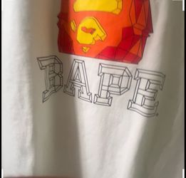 Bathing ape white T shirt Large