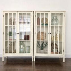 Cream Display Cabinets Glass Bookshelves Target Tall Wyndham