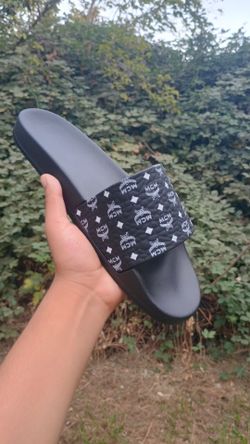 MCM Monogram Slide Sandals
