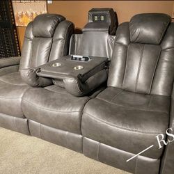 Power/Electric Reclining Sofa, Loveseat, Recliner 💫$39 Down Payment with Financing ⭐ 90 Days same as cash