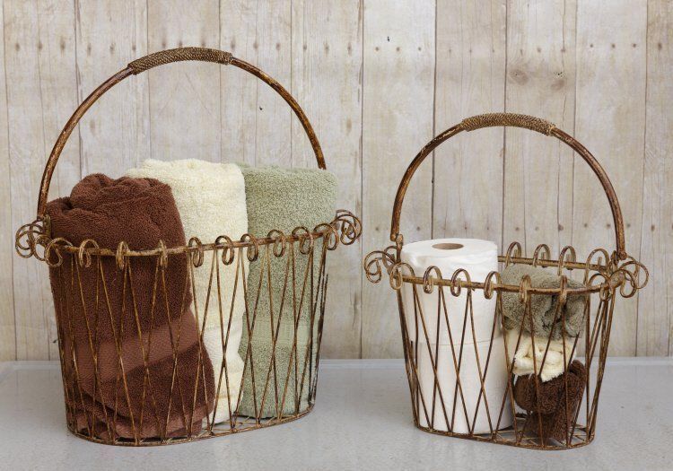 New Decorative Ornate Metal Farm Baskets