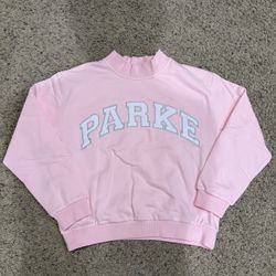 Parke Mockneck Sweater Pink White And Blue Women’s L/XL New 