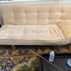 3 piece suede, sofa, chase lounge, and chair