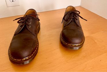 DR. MARTENS CRAZY HORSE LEATHER  OXFORD SHOES  DARK BROWN DARK BROWN