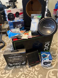 Car Audio Bundle - Sub, Stereo, JVC Speakers & More. Most New in Box