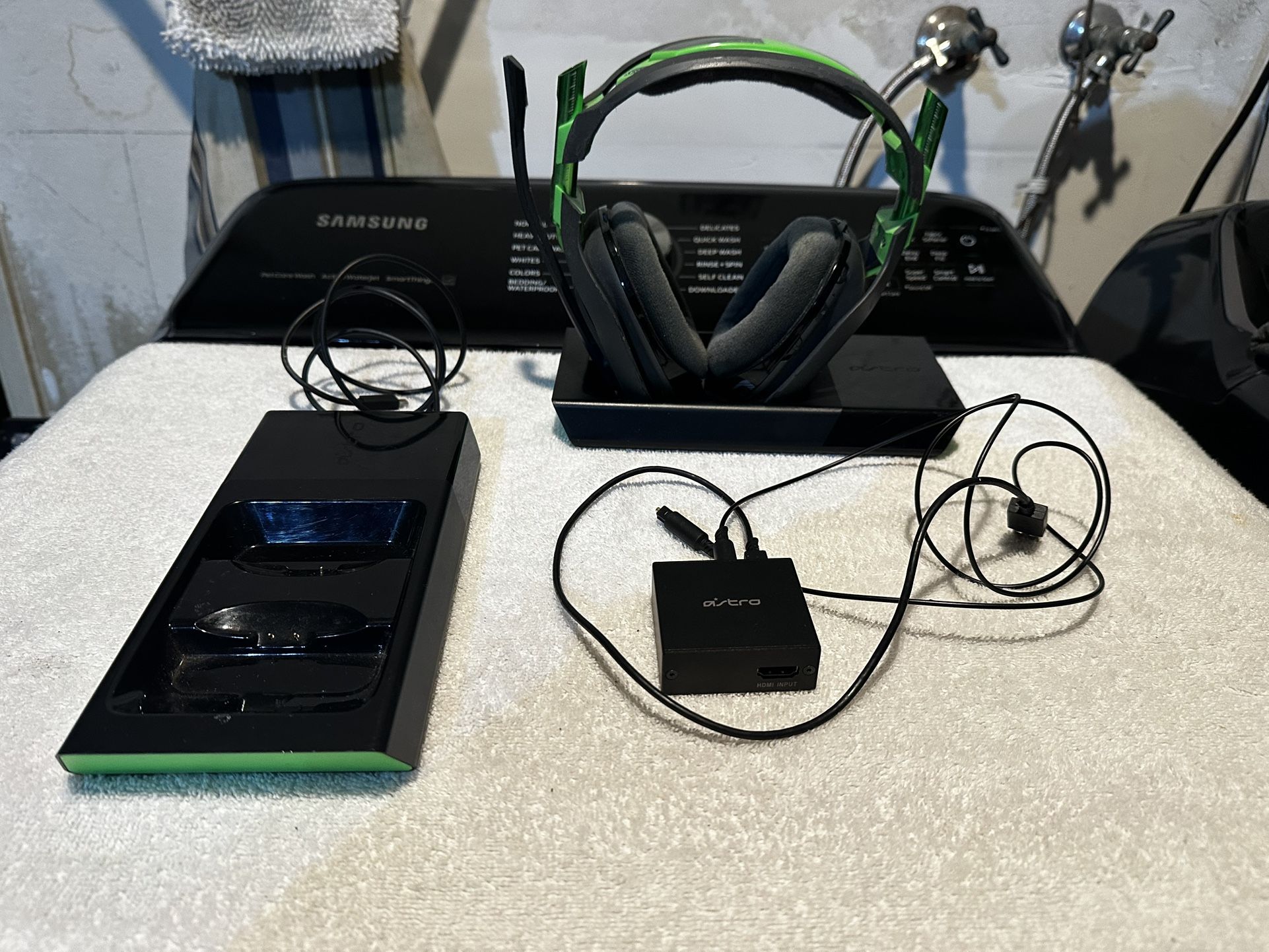 Astro A50 Gaming Headset For Xbox Ps5 Pc With Audio Adapter And Two Base Chargers