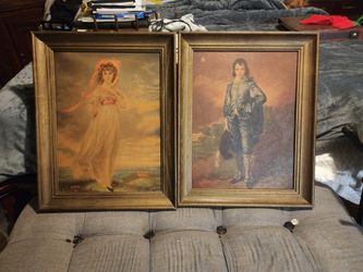 LADY PINK & BOY BLUE Paintings