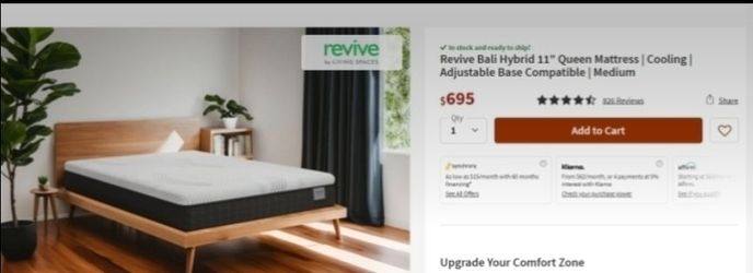 Revive Bali Hybrid 11" Queen Mattress