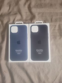 Apple iPhone 15 Plus Silicone Case Midnight And Blue Storm Case