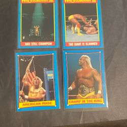 Hulk Hogan 1987 Topps 4 Card Lot