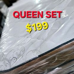 ORTHOPEDIC  !!! QUEEN SET $199 __ MATTRESS AND BOX SPRING 