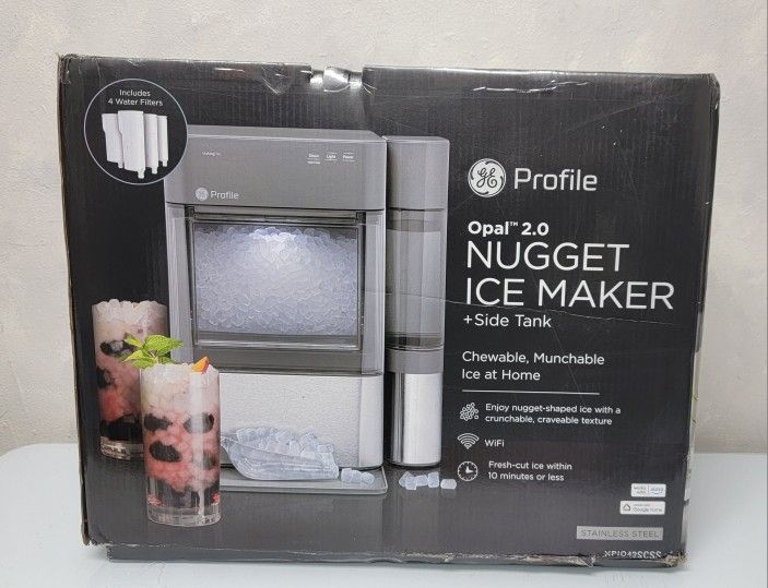 GE Profile Opal 2.0 38lb Portable Ice maker + Nugget Ice Production + Side Tank