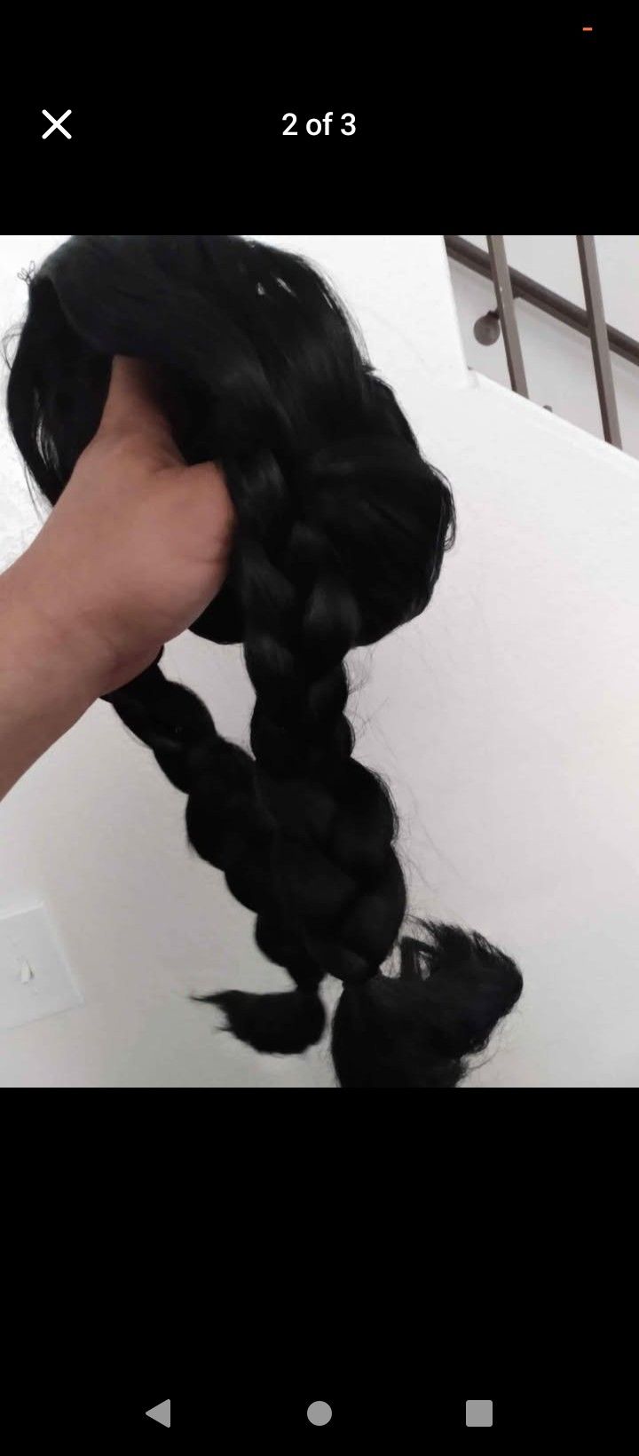 Brand New Black Braided Wig