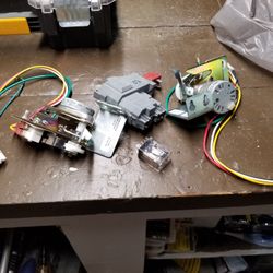 Coin op box timer setup, door lock latch and a wire module