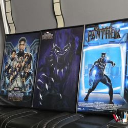 Marvel Studio Black Panther Movie Framed Posters 3 Piece Set