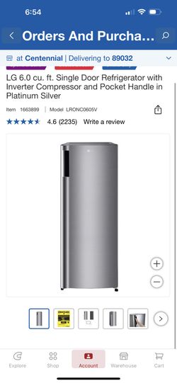 Brand New LG 6.0 CU Fridge/Freezer