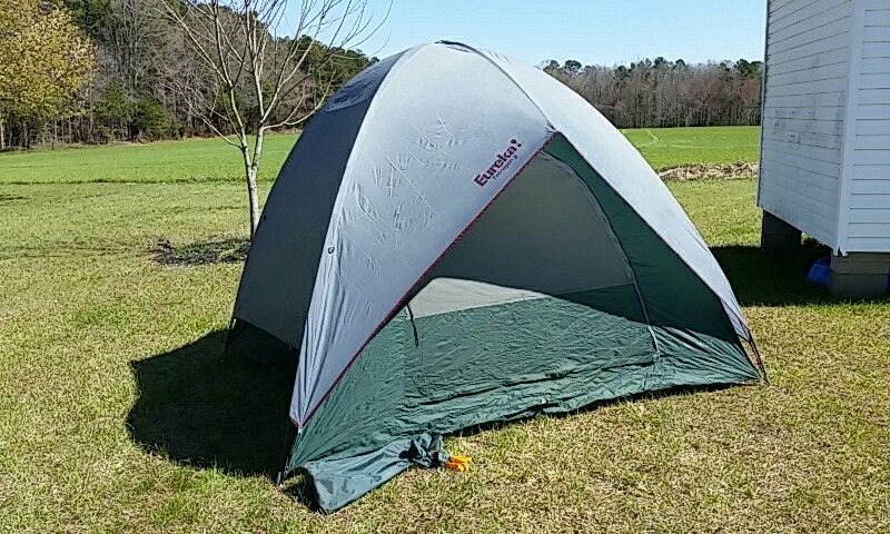 Eureka Tetragon 9 tent. Good condition no holes or tears. I also have other camping items I can bundle in with this item.