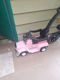Pink push truck.