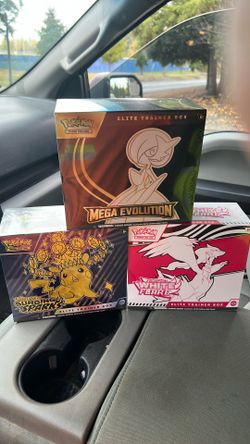 Surging Sparks ETB, White Flare ETB and Mega Evolution ETB