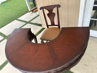 Wood cherry desk with chair