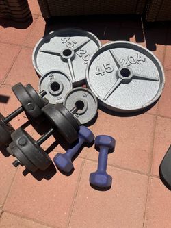 OLYMPIC WEIGHTS AND DUMBBELLS
