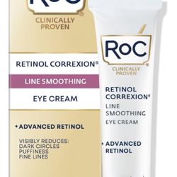 RoC Retinol Correxion Under Eye Cream for Dark Circles & Puffiness, Daily Wrinkle Cream, Anti Aging Line Smoothing Skin Care Treatment for Women and M