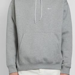 NEW Nike Solo Swoosh Men's Small Fleece Hoodie - Gray (CV0552-063)
