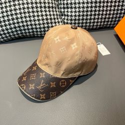 Louis Vuitton Classic Monogran Jacquard Baseball Cap Beige