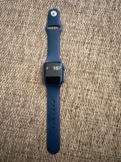 Apple Watch with Blue Sport Band Series 7