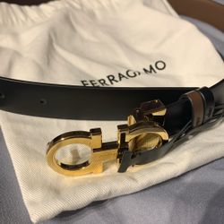 Ferragamo Belt (Gold Buckle)