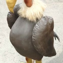 Vintage Buzzard Bird Handmade Soft Sculpted Character Angela Bailey 80's Country Nouveau Folk Art