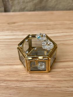 Hexagonal Glass Jewelry Box
