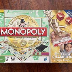 Monopoly Championship Edition With All Pieces